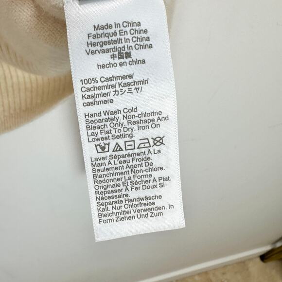 J.Crew Cashmere Shrunken Turtleneck Sweater Classic Cream Ivory Womens XL - Picture 6 of 11